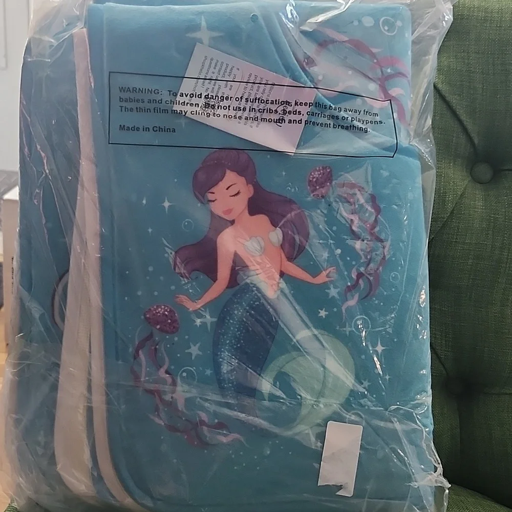 Mermaid Themed Bath Mat Set